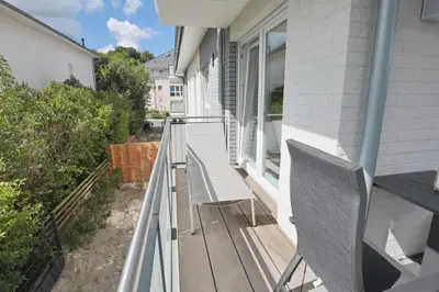 Ein Balkon oder eine Terrasse in der Unterkunft Haus Ostseedüne Haus Ostseedüne Appartement 7