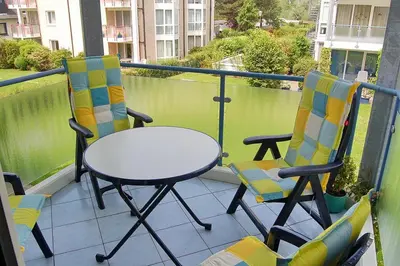 Ein Balkon oder eine Terrasse in der Unterkunft Hansa Residenz II Hansa-Residenz II Appartement 12