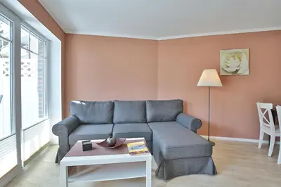 Ein Sitzbereich in der Unterkunft Strandvilla Strandvilla Appartement 6
