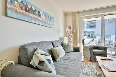 Ein Sitzbereich in der Unterkunft Seebrücke Seebrücke Appartement 3