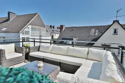 Ein Sitzbereich in der Unterkunft Haus Möwenberg 14 Haus Möwenberg Appartement 9