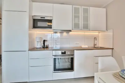 Küche/Küchenzeile in der Unterkunft Haus Hansastrasse 13 Haus Hansastrasse Appartement 17