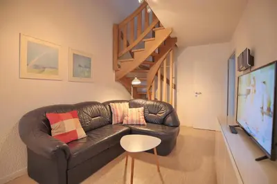 Ein Sitzbereich in der Unterkunft Residenz Ostseestrand Appartement 30