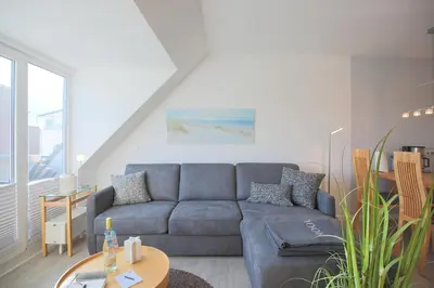 Ein Sitzbereich in der Unterkunft Hansa Residenz II Hansa-Residenz II Appartement 25