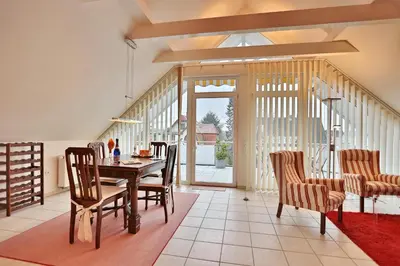 Ein Sitzbereich in der Unterkunft Residenz Seeschwalbe Residenz Seeschwalbe Appartement 5