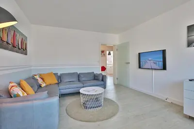 Ein Sitzbereich in der Unterkunft Haus Hansastrasse 1 Haus Hansastrasse 1 Appartement 4