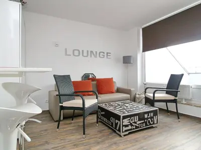 Ein Sitzbereich in der Unterkunft Seetempel Seetempel Appartement 42