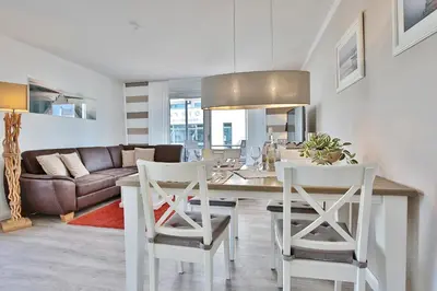 Ein Sitzbereich in der Unterkunft Seebrücke Seebrücke Appartement 6