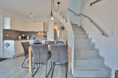Küche/Küchenzeile in der Unterkunft Bude 37 Bude 37 Appartement 8 SaM