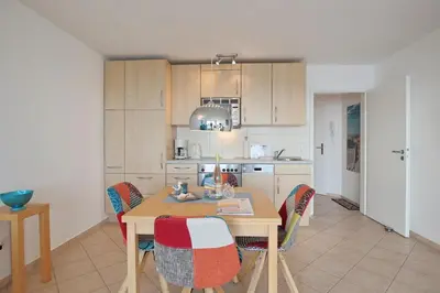 Küche/Küchenzeile in der Unterkunft Stranddomizil Stranddomizil Appartement 14