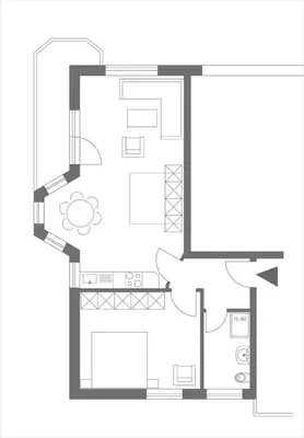 Grundriss der Unterkunft Haus Seerose Seerose II Appartement 13