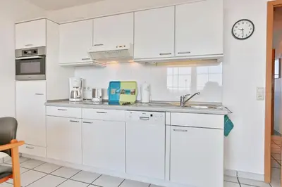 Küche/Küchenzeile in der Unterkunft Strandresidenz Haffkrug Strandresidenz Appartement 3