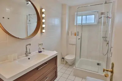 Ein Badezimmer in der Unterkunft Haus Windrose Windrose Appartement 9