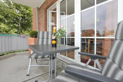 Ein Balkon oder eine Terrasse in der Unterkunft Residenz Alte Bergstraße Residenz Alte Bergstrasse Appartement 7