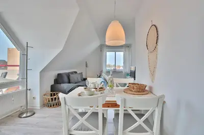 Ein Sitzbereich in der Unterkunft Witthus I Witthus Neue Bergstraße Appartement 14