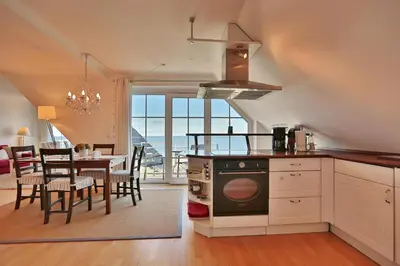 Küche/Küchenzeile in der Unterkunft Stranddomizil Stranddomizil Appartement 13