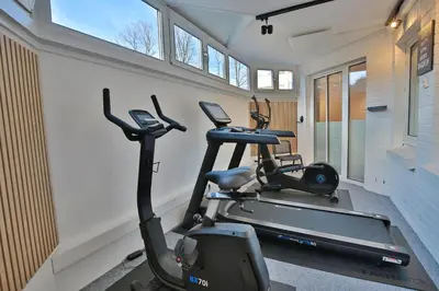 Das Fitnesscenter und/oder die Fitnesseinrichtungen in der Unterkunft Residenz Ostseestrand Appartement 16