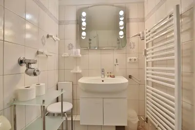 Ein Badezimmer in der Unterkunft Strandperle Strandperle Appartement 101