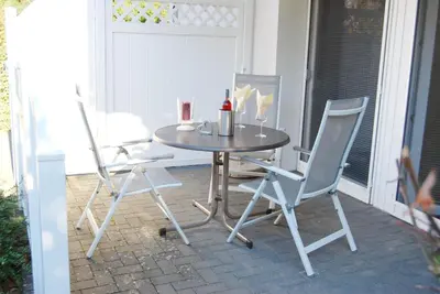 Ein Patio oder anderer Außenbereich in der Unterkunft Residenz Seeschwalbe Residenz Seeschwalbe Appartement 4