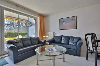 Ein Sitzbereich in der Unterkunft Seesternresidenz Seesternresidenz Appartement 15