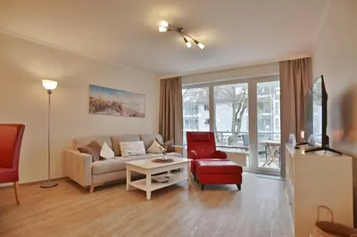 Ein Sitzbereich in der Unterkunft Barke Barke Appartement 107