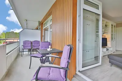 Ein Balkon oder eine Terrasse in der Unterkunft Strandperle Strandperle Appartement 201