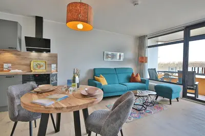 Ein Sitzbereich in der Unterkunft Berliner Hof Berliner Hof Appartement 116