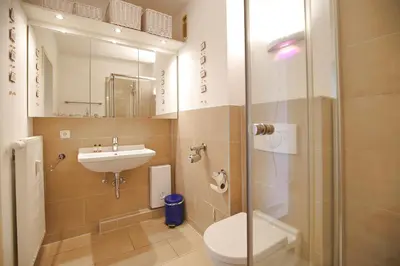Ein Badezimmer in der Unterkunft Strandperle Strandperle Appartement 403