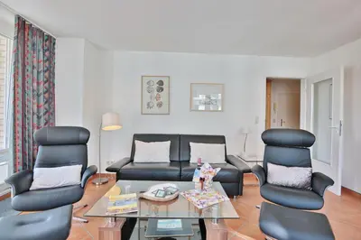 Ein Sitzbereich in der Unterkunft Witthus I Witthus I Neue Bergstrasse 7 Appartement 8