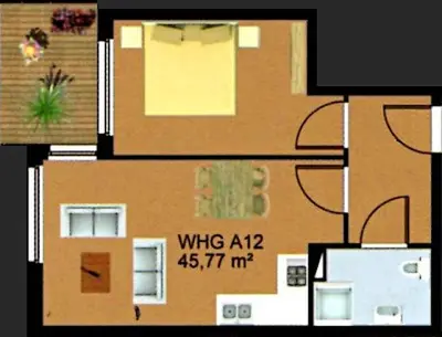 Grundriss der Unterkunft Strandglück Haus A Strandglück Appartement 12A