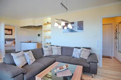 Ein Sitzbereich in der Unterkunft Haus Montemare Haus Montemare Appartement 1