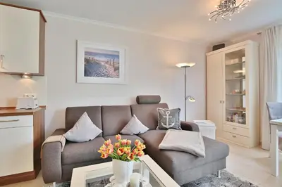 Ein Sitzbereich in der Unterkunft Strandglück Haus A Strandglück Appartement 14A