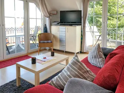Ein Sitzbereich in der Unterkunft Residenz Alte Bergstraße Residenz Alte Bergstrasse Appartement 19