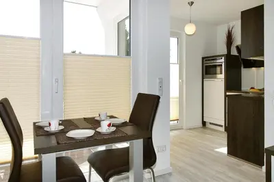 Küche/Küchenzeile in der Unterkunft Strandglück Haus C Strandglück Appartement 09C