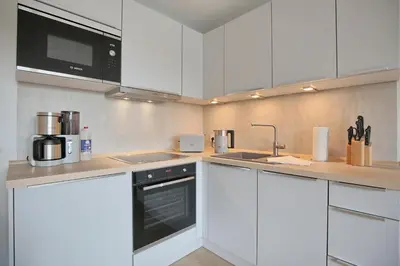 Küche/Küchenzeile in der Unterkunft Residenz Alte Bergstraße Residenz Alte Bergstrasse Appartement 17
