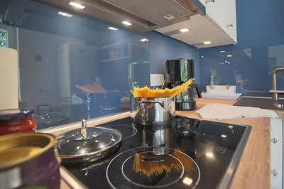Küche/Küchenzeile in der Unterkunft Seepark Seepark 2F Appartement 4 1