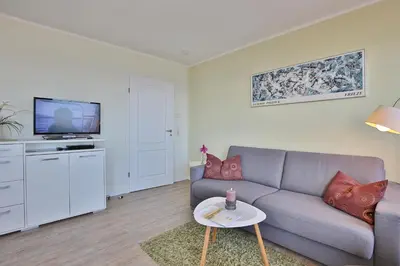 TV/Unterhaltungsangebot in der Unterkunft Feriendomizil Strandblick Feriendomizil Strandblick Appartement 1 MeerBlick