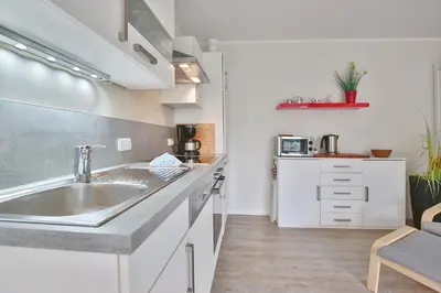 Küche/Küchenzeile in der Unterkunft Feriendomizil Strandblick Feriendomizil Strandblick Appartement 2 MeerSonne