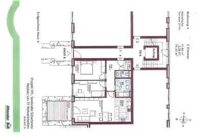 Grundriss der Unterkunft Kurparkresidenz Kurparkresidenz Appartement 4
