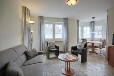 Ein Sitzbereich in der Unterkunft Haus Parkblick Parkblick Appartement 2