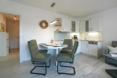 Küche/Küchenzeile in der Unterkunft Haus Parkblick Parkblick Appartement 4