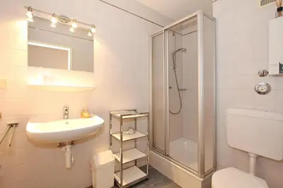 Ein Badezimmer in der Unterkunft Haus Parkblick Parkblick Appartement 5