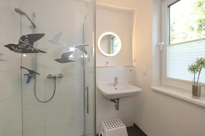Ein Badezimmer in der Unterkunft Haus am Hörn Tide am Hörn