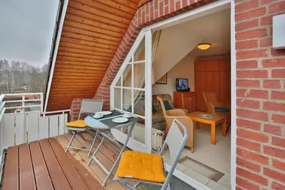 Ein Balkon oder eine Terrasse in der Unterkunft Haus Parkblick Parkblick Appartement 11