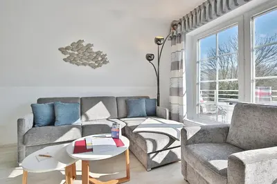 Ein Sitzbereich in der Unterkunft Haus Parkblick Parkblick Appartement 12