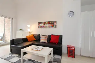 Ein Sitzbereich in der Unterkunft Residenz Ostseestrand Appartement 25