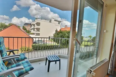 Ein Balkon oder eine Terrasse in der Unterkunft Strandschlößchen Strandschlösschen Appartement 24