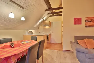 Küche/Küchenzeile in der Unterkunft Ferienparadies Klingberg Ferienparadies Klingberg Appartement 2