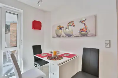 Ein Sitzbereich in der Unterkunft Residenz Ostseestrand Appartement 32
