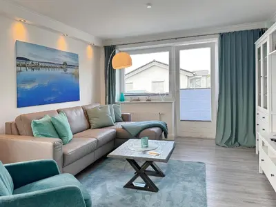 Ein Sitzbereich in der Unterkunft Appartemenhaus Linda-Lu Appartementhaus Linda-Lu Appartement 9